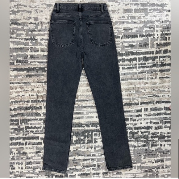 Reformation Liza High Rise Exposed Button Fly Black Yuma Wash Skinny Jeans Denim - Picture 7 of 12